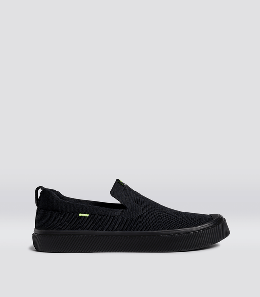 IBI SLIP-ON All Black Knit Sneaker Men