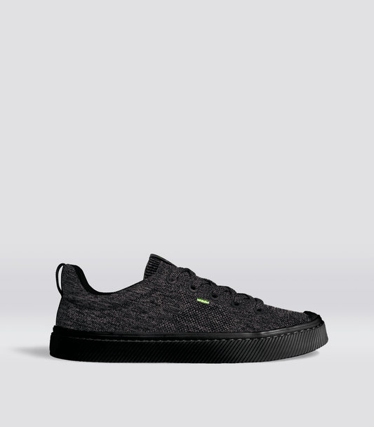 IBI Low Stone Black Knit Sneaker Men