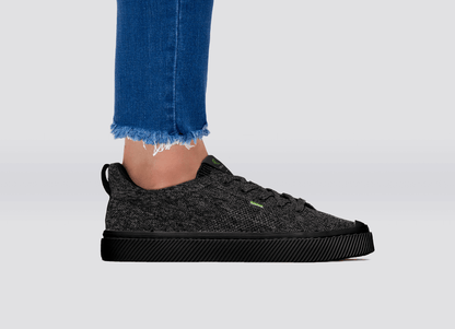 IBI Low Stone Black Knit Sneaker Women