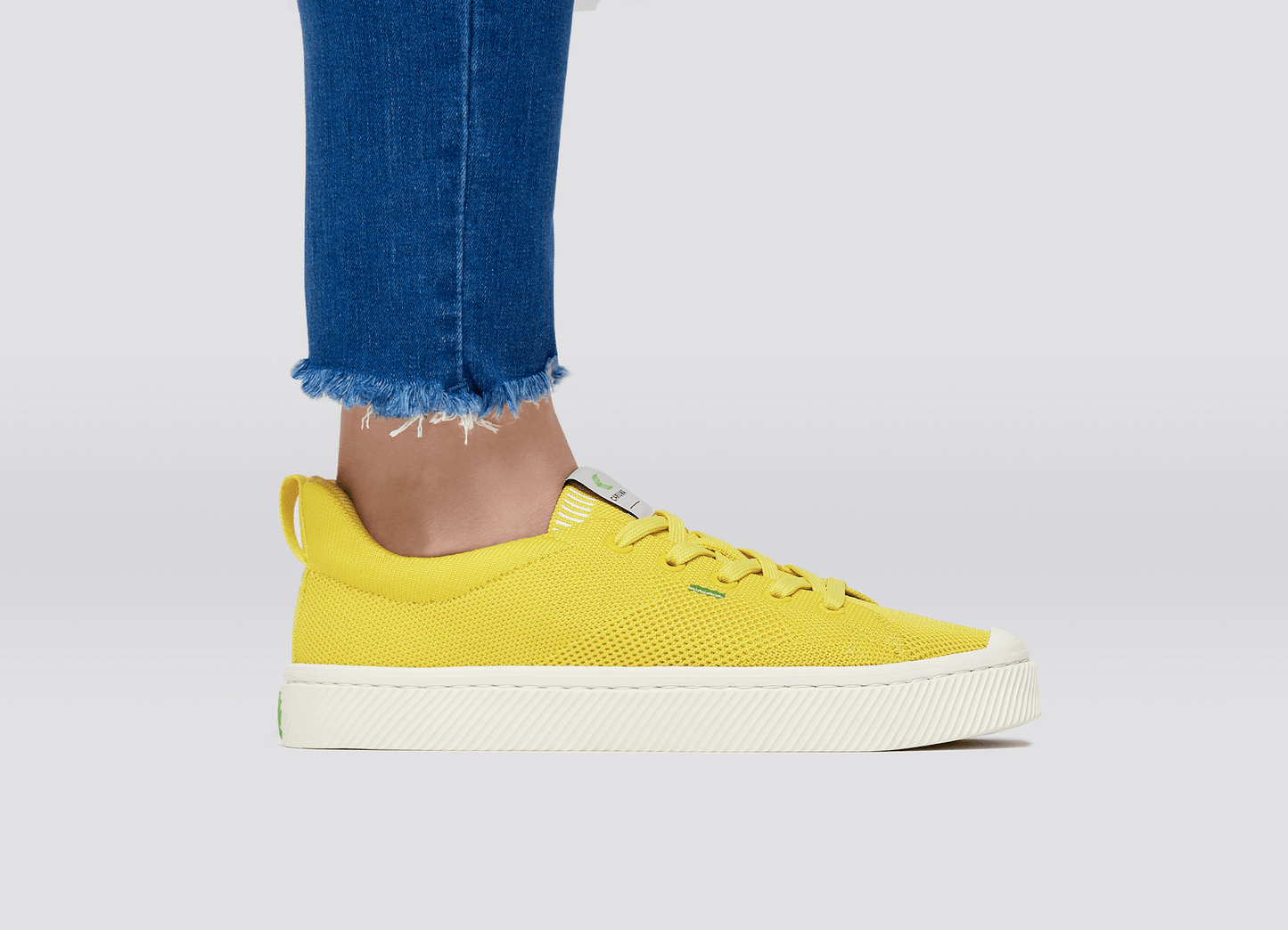 IBI Low Sun Yellow Knit Sneaker Women