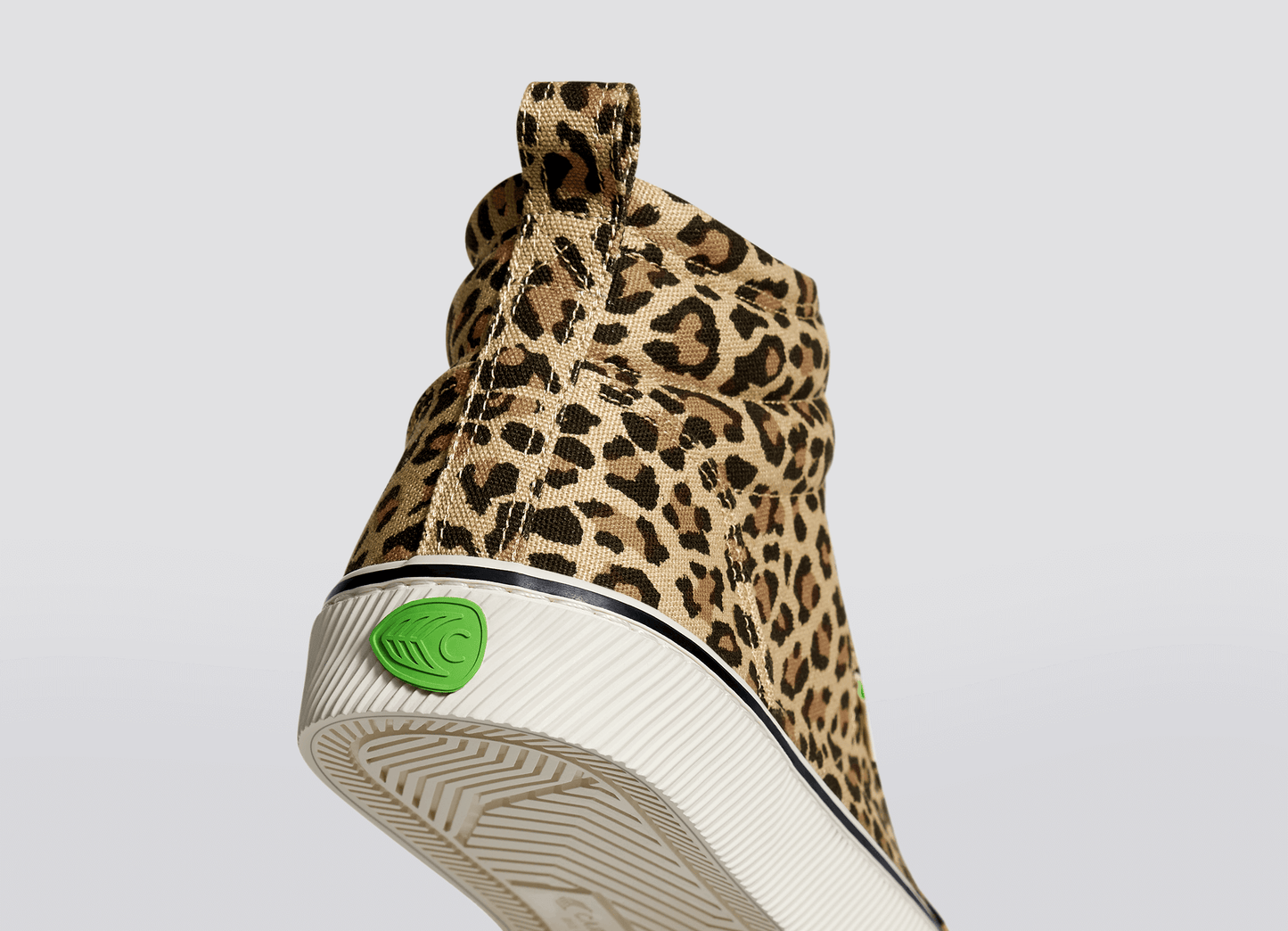 OCA High Stripe Leopard Print Canvas Sneaker Men