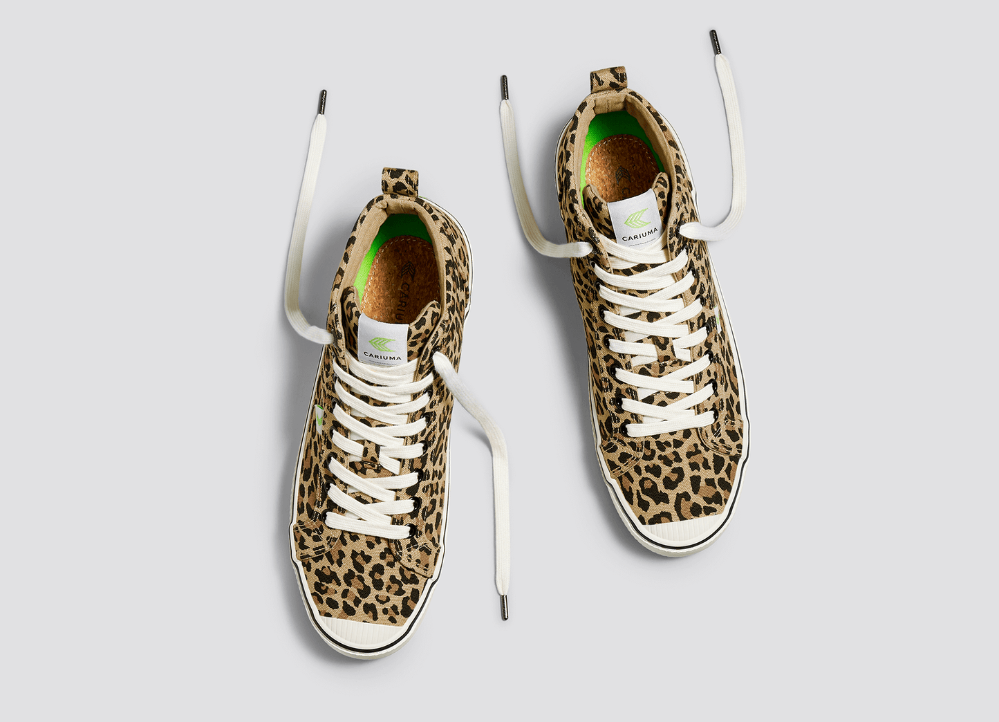 OCA High Stripe Leopard Print Canvas Sneaker Men