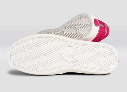 NAIOCA PRO Pantone Viva Magenta Suede and Canvas Off-White Logo Sneaker Women