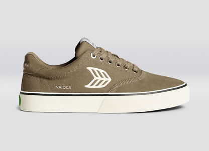 NAIOCA PRO Burnt Sand Suede and Canvas Ivory Logo Sneaker Women