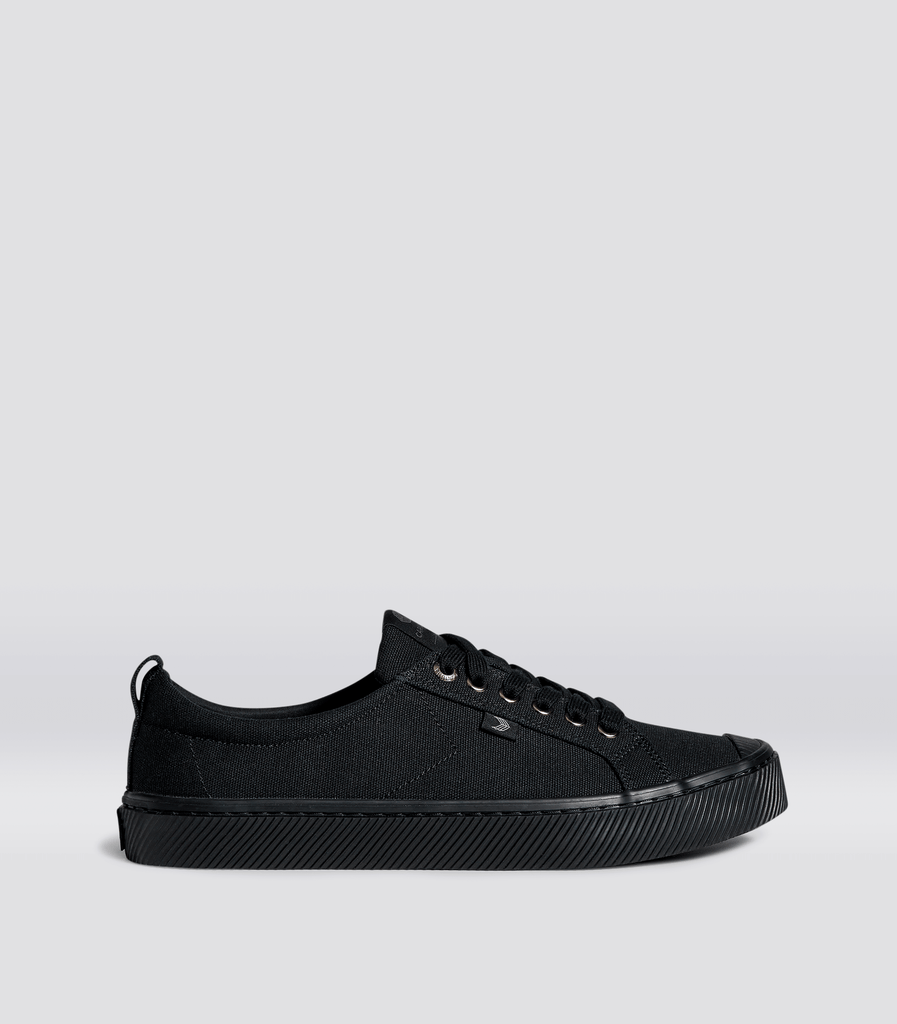 Cariuma OCA Low Black Polka Dots Canvas Sneaker - Black