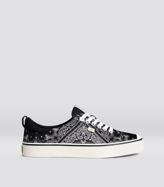 OCA Low Black Bandana Canvas Sneaker Women