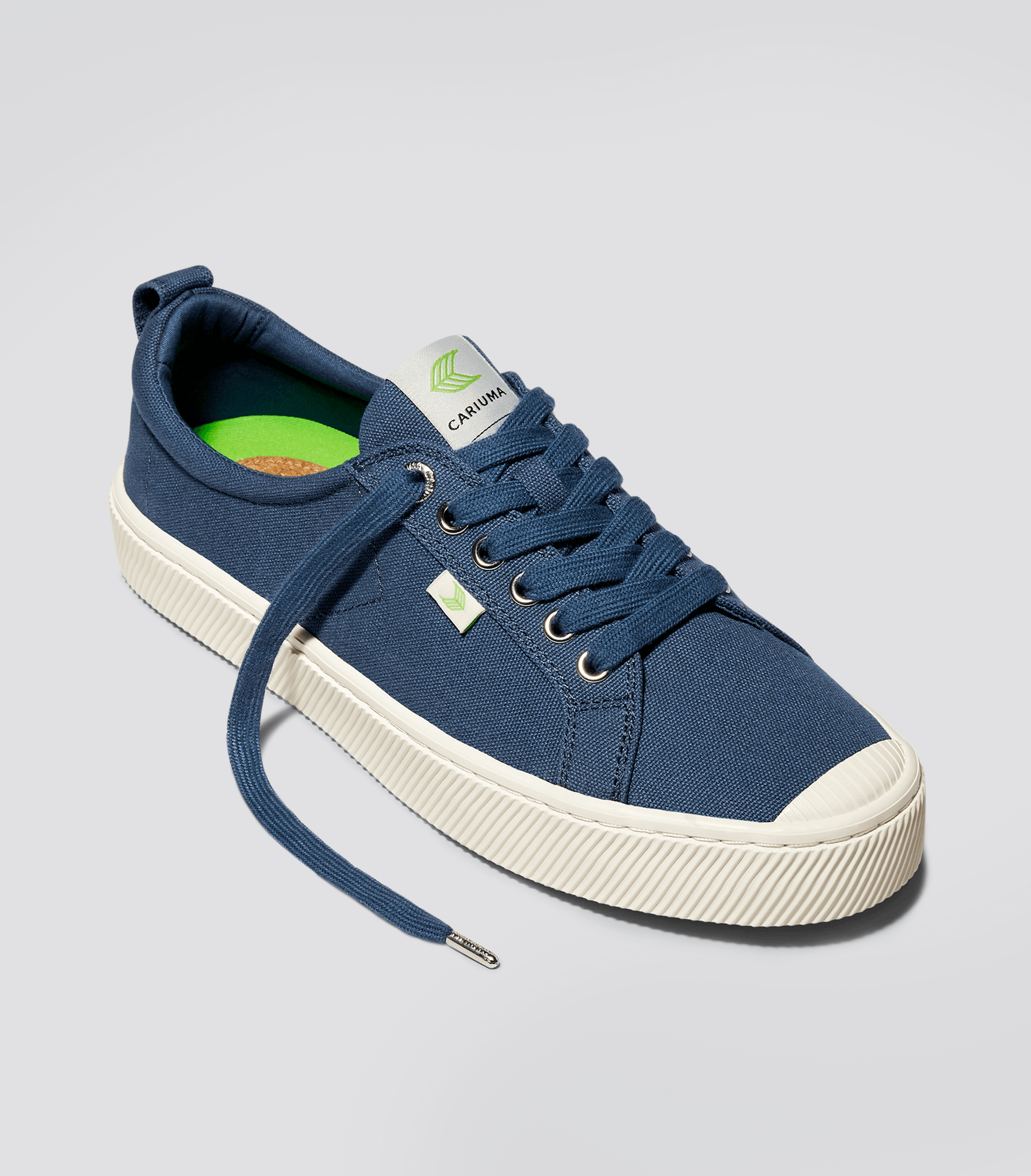 CARIUMA: Blue Canvas, Suede and Leather Sneakers
