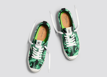 OCA Low NATGEO Green Foliage Print Canvas Sneaker Men