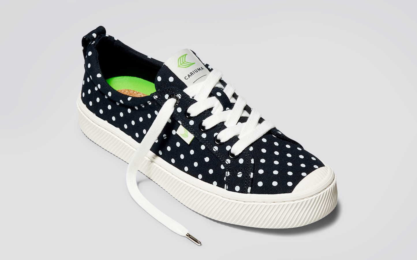 OCA Low Black Canvas White Polka Dots Sneaker Men