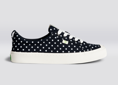 OCA Low Black Canvas White Polka Dots Sneaker Men