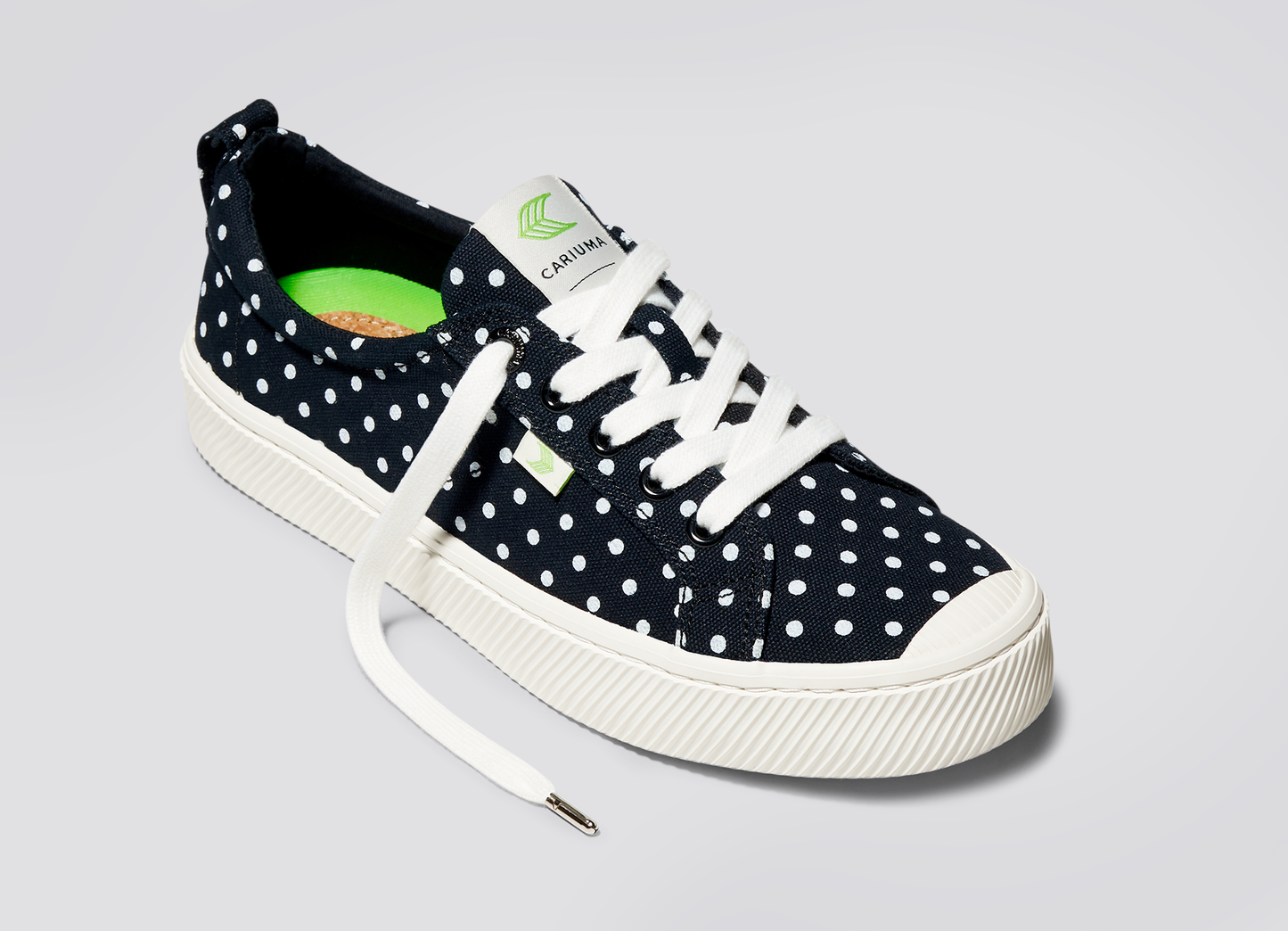 OCA Low Black Canvas White Polka Dots Sneaker Men