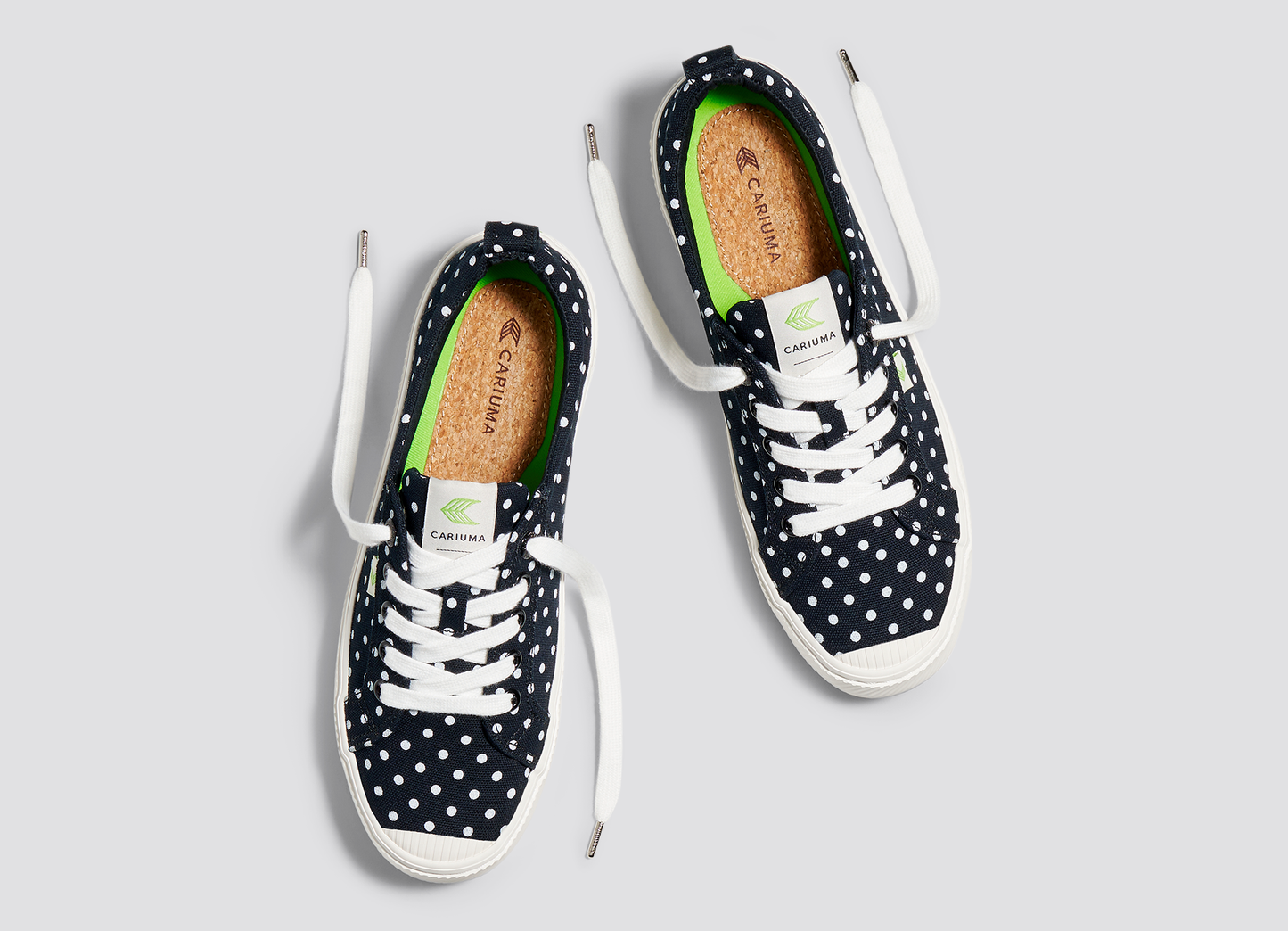 OCA Low Black Canvas White Polka Dots Sneaker Men