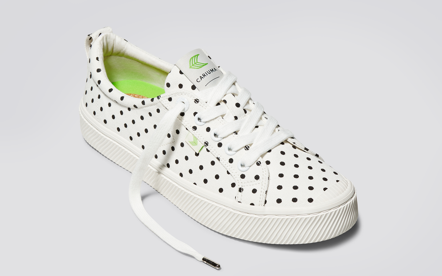 OCA Low White Canvas Black Polka Dots Sneaker Men