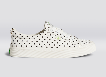 OCA Low White Canvas Black Polka Dots Sneaker Men