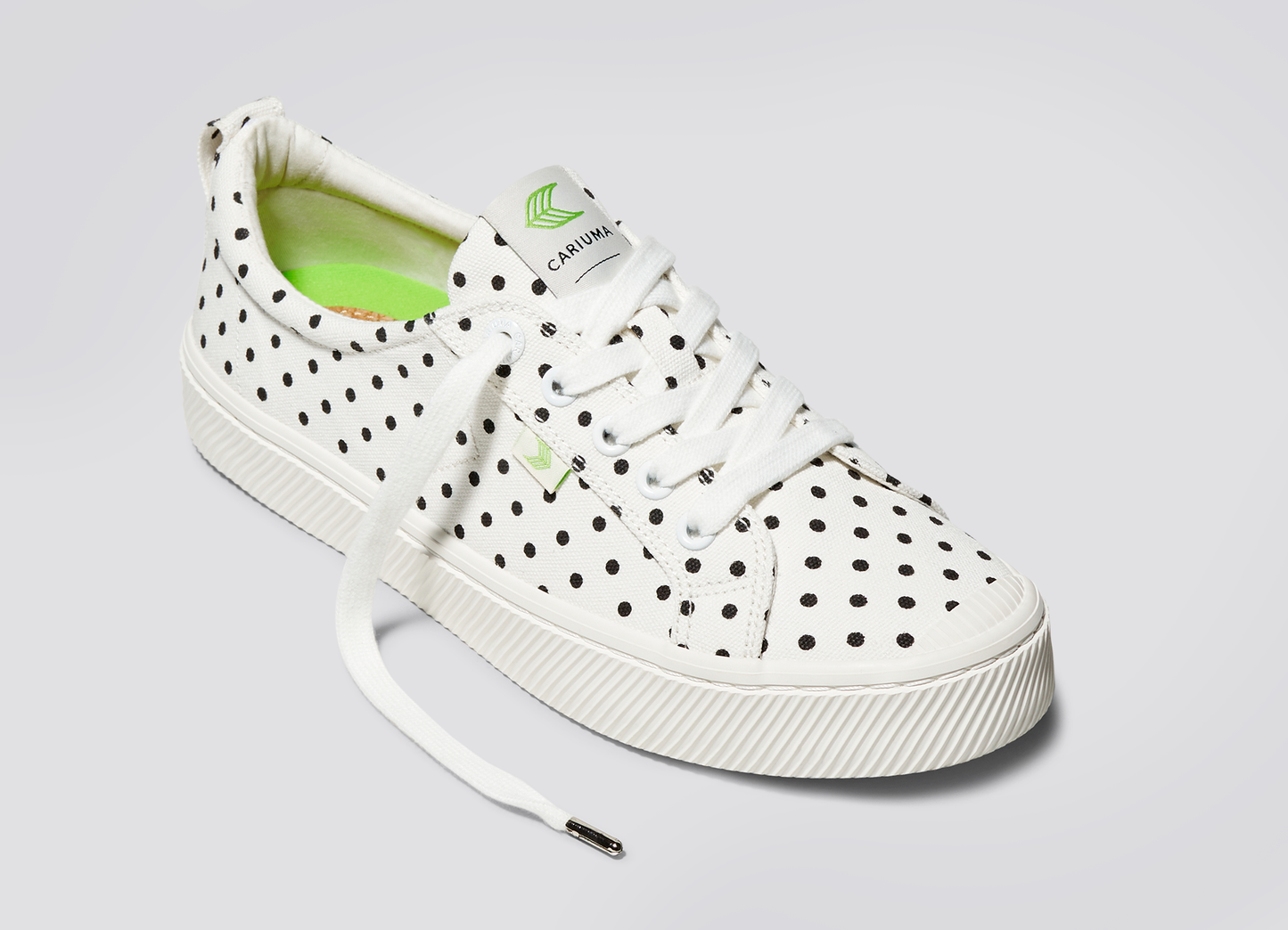 OCA Low White Polka Dots Canvas Sneaker Women