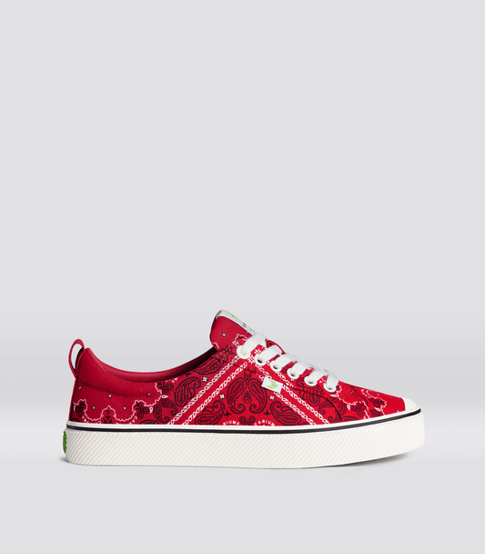 OCA Low Red Bandana Canvas Sneaker Women