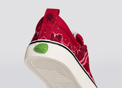 OCA Low Red Bandana Canvas Sneaker Men