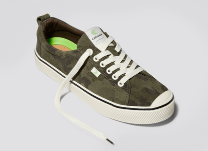 OCA Low Stripe Camouflage Suede Sneaker Women