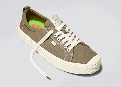 OCA Low Burnt Sand Canvas Contrast Thread Sneaker Women