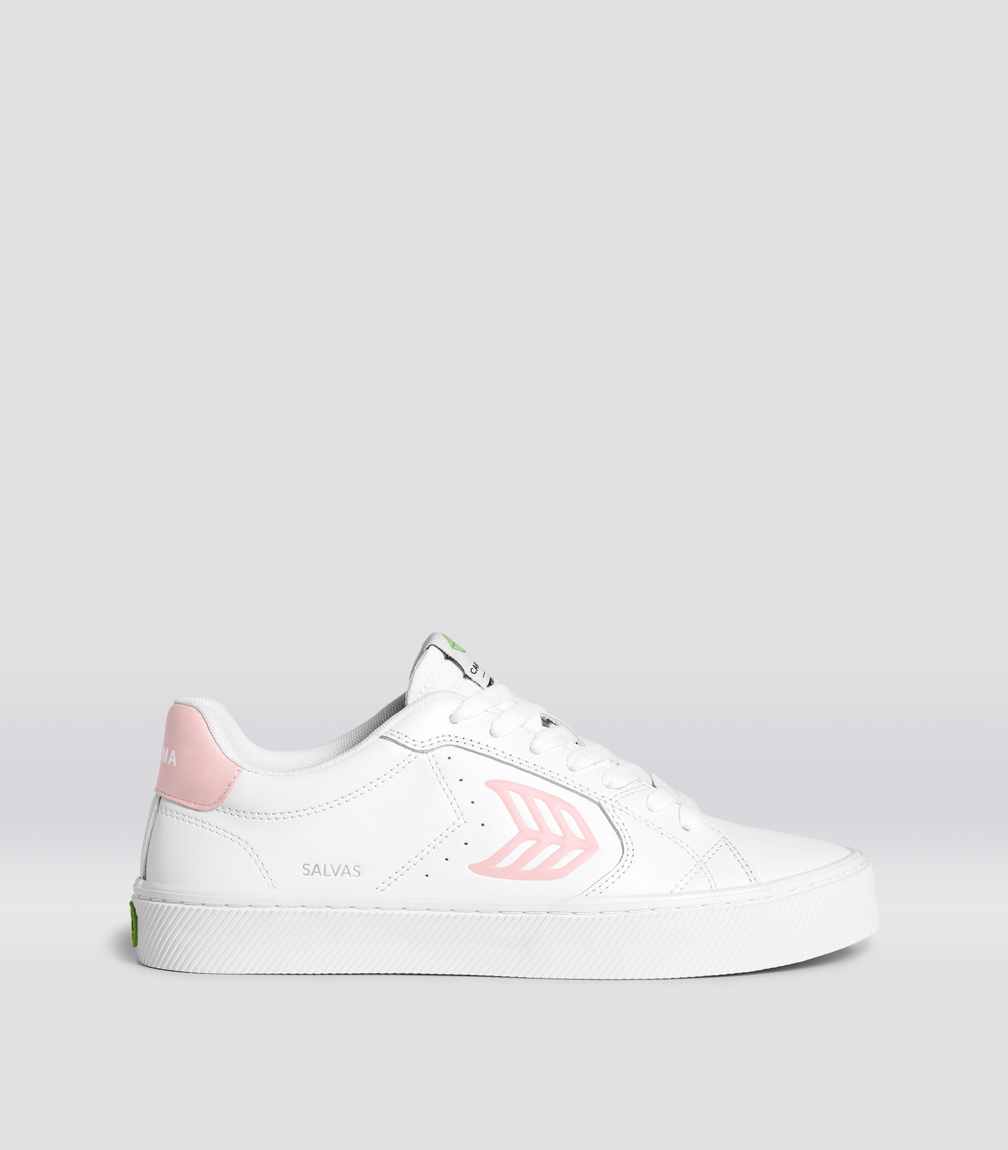 SALVAS White Leather Rose Logo Sneaker Men