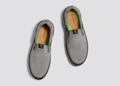 SLIP-ON PRO Charcoal Grey Suede and Canvas Black Logo Sneaker Men