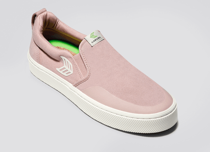 SLIP-ON PRO Rose Suede and Canvas Ivory Logo Sneaker Men