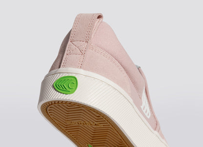 SLIP-ON PRO Rose Suede and Canvas Ivory Logo Sneaker Women