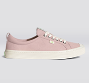 CARIUMA: Women's Low Top Lemonade Pink Canvas Sneakers