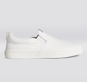 White canvas cheap slip on